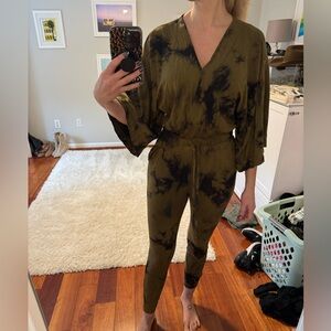 YFB Olive Tie-Dye Jumpsuit